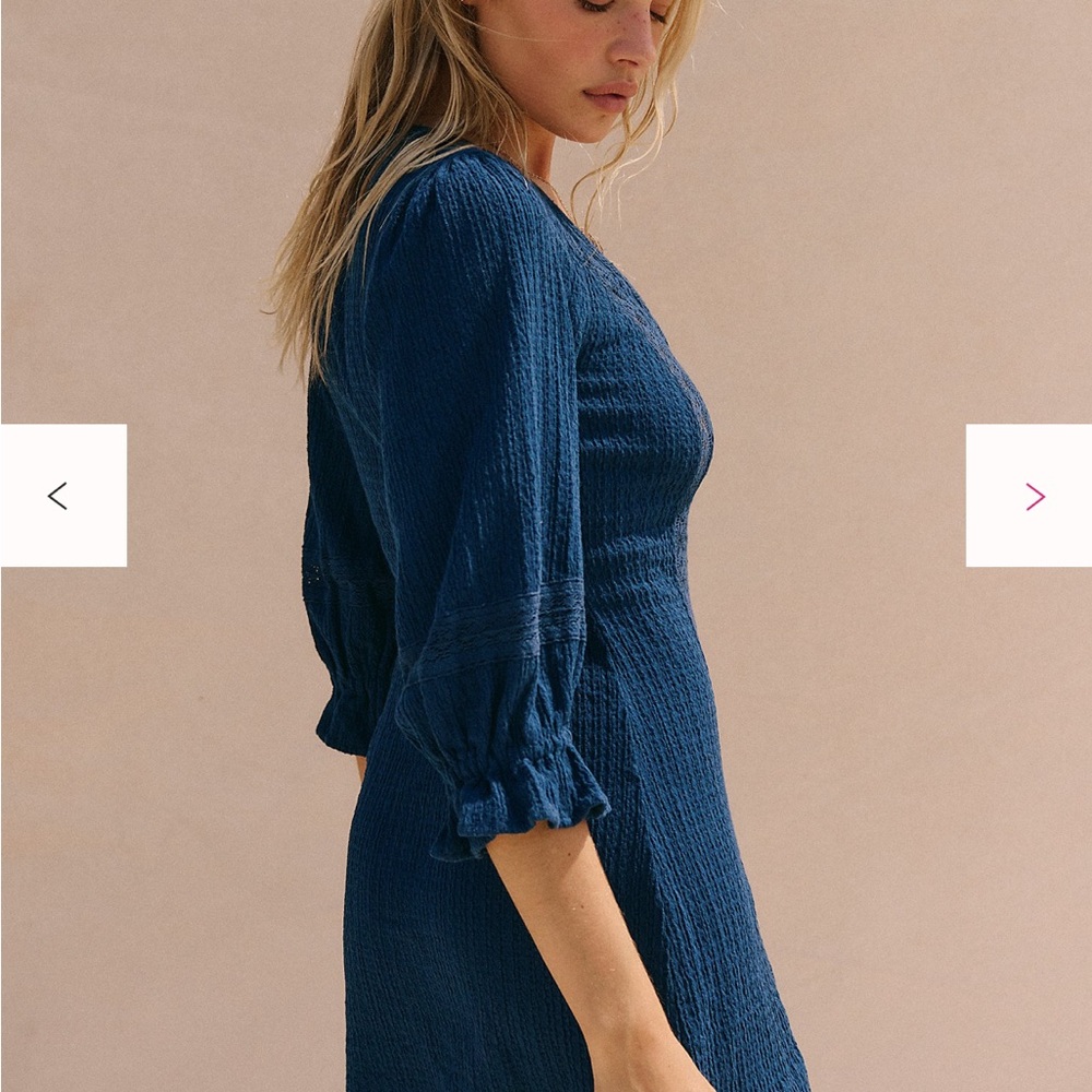 Elegant Blue Women's Free People Dress - Picture 3 of 4